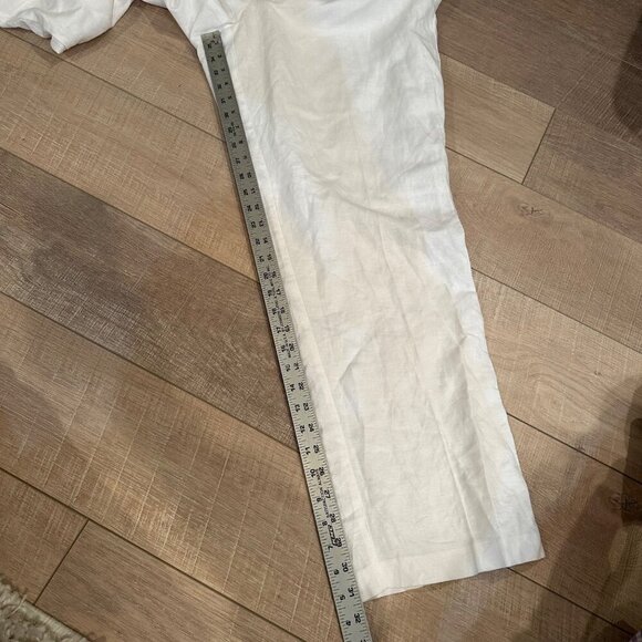 Liz Claiborne Womens White Straight Leg Linen Blend Career Pants Size 18 new - Picture 3 of 10